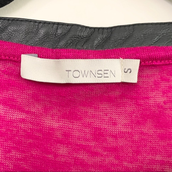 TOWNSEN Linen and Leather Long Sleeve T-Shirt - Picture 4 of 7